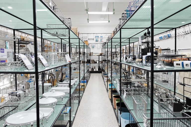 A broad range of metal products in our sample room