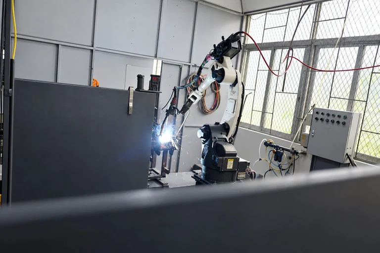 Robotic welding of metal parts at JALIN, Zhongshan