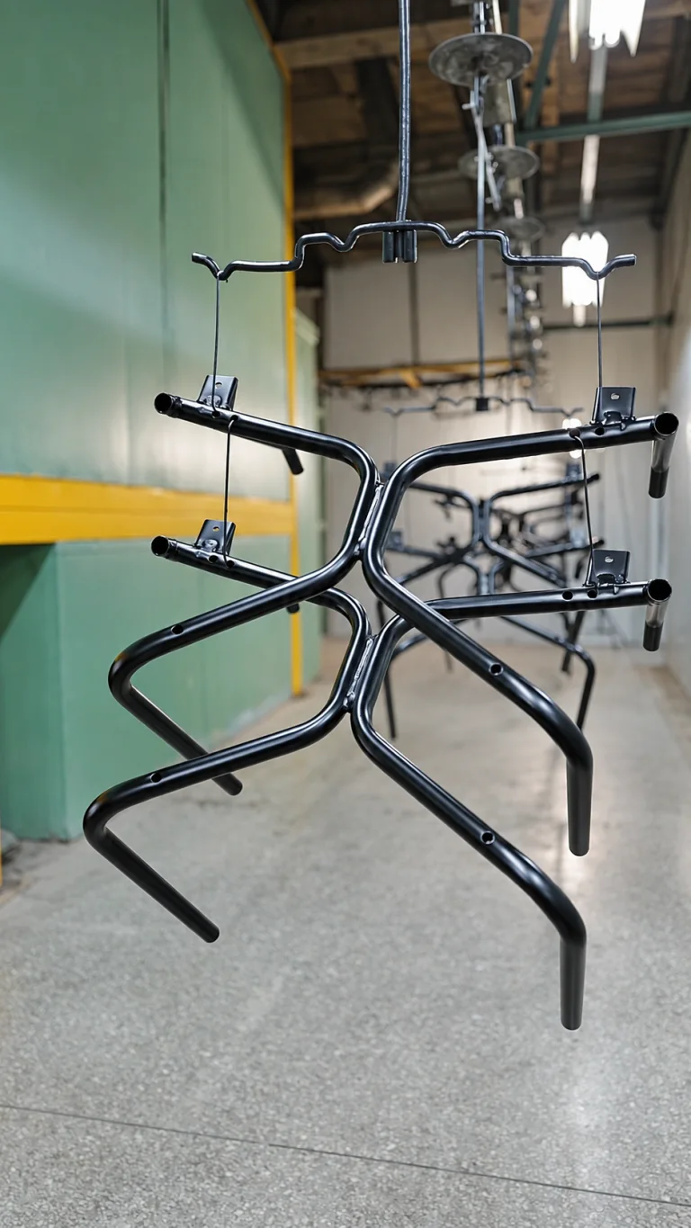 Finished steel tube chair frames