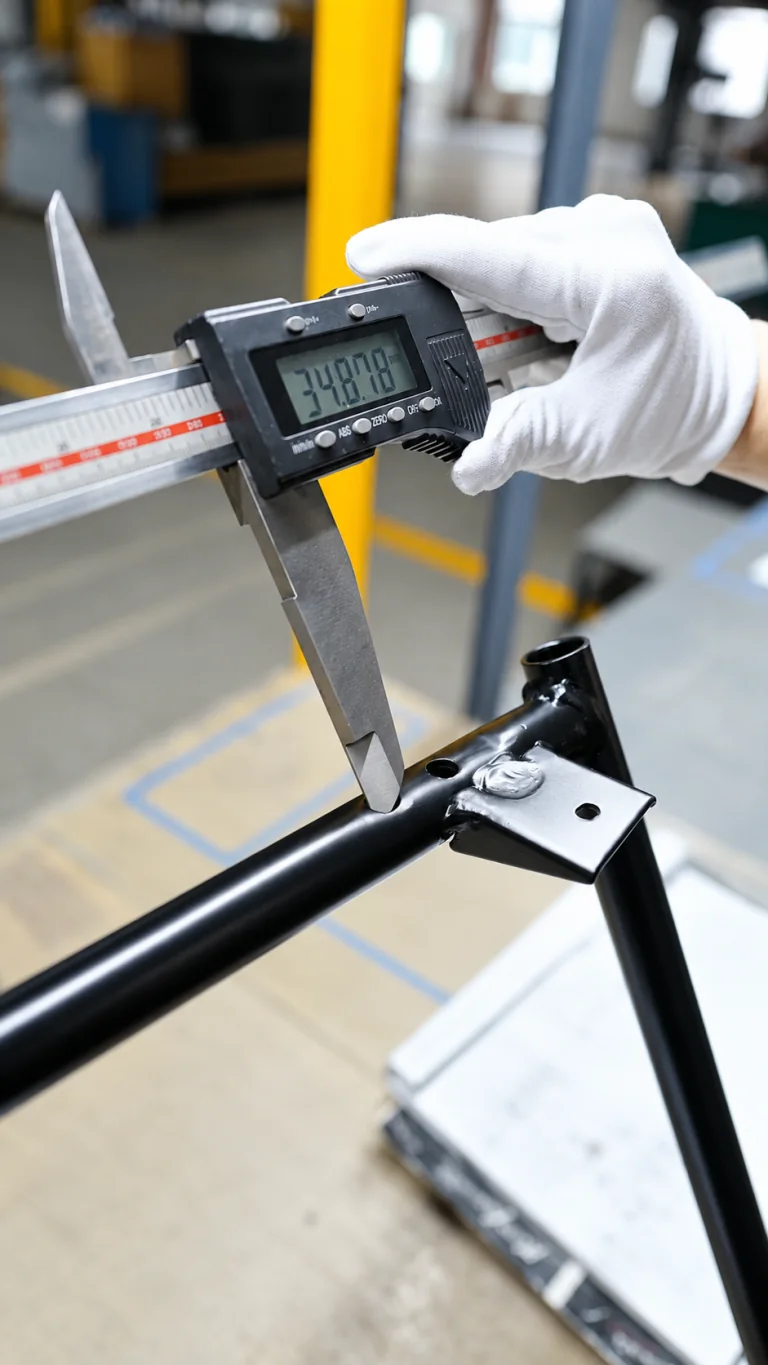 Dimensional inspection of a chair-frame component