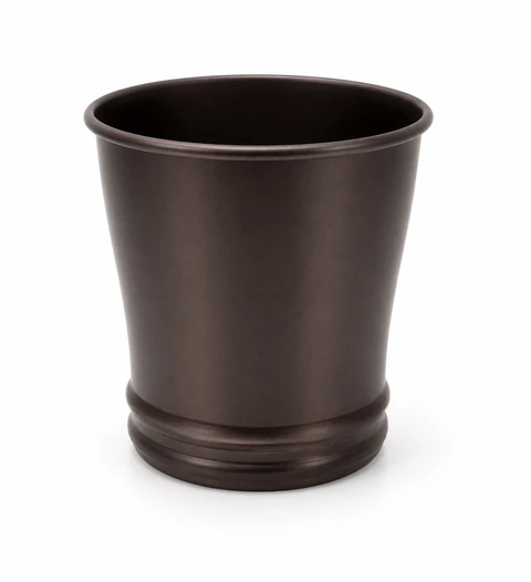 Round Bronze Waste Bin