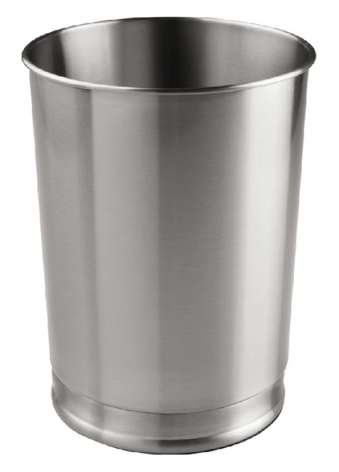 Sand-Polished Stainless Waste Bin