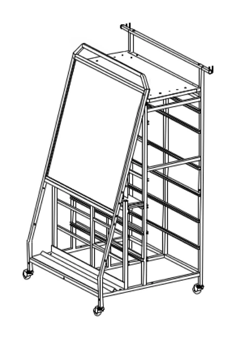 Mobile Whiteboard Utility Cart
